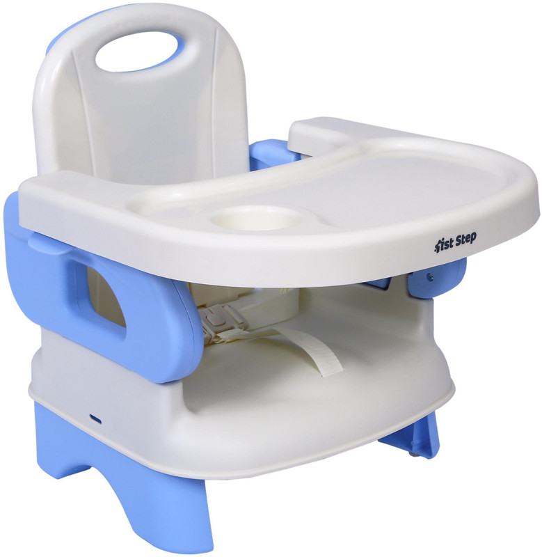 1st Step 2 in 1 Booster Seat Cum Feeding Chair With 2 Level Height Adjustment And 5 Point Safety Harness(Blue)