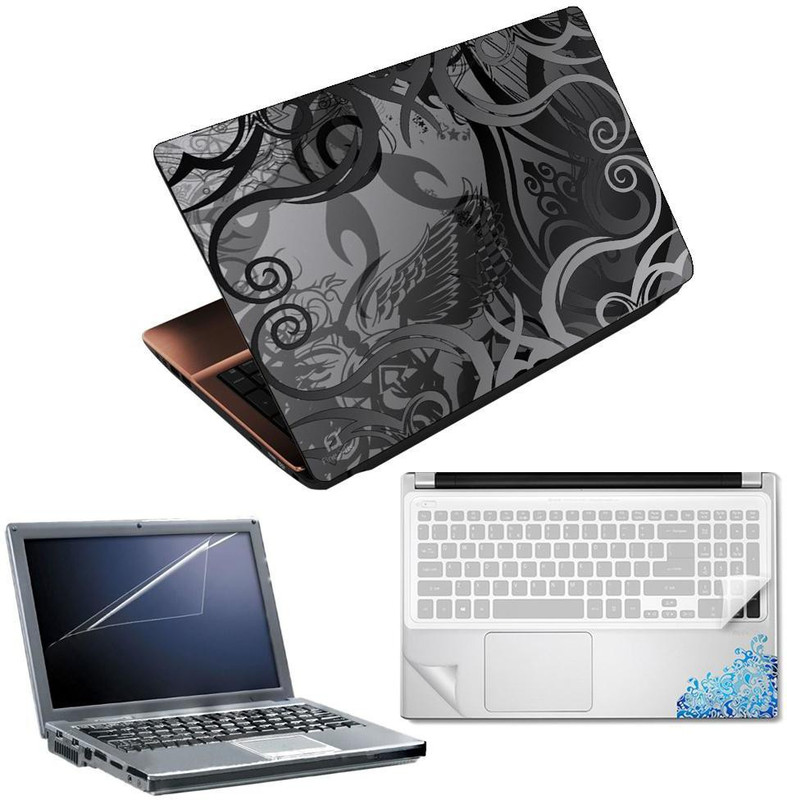 FineArts Lion Drawing 4 in 1 Laptop Skin Pack with Screen Guard, Key Protector and Palmrest Skin Combo Set(Multicolor)