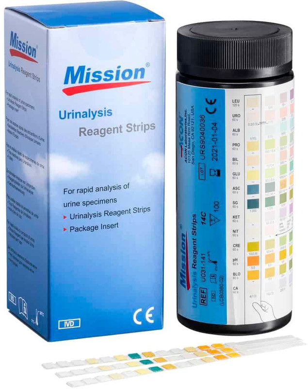 Mission 2P Urine Strips (Protein +Glucose Test) Ph Test Strip(0 - 100)