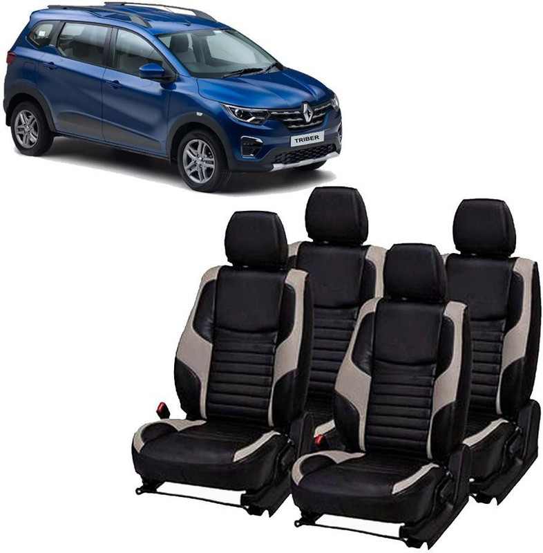 Luxury Premium Leatherette Car Seat Cover For Renault Triber(5 Seater, 2 Back Seat Head Rests)