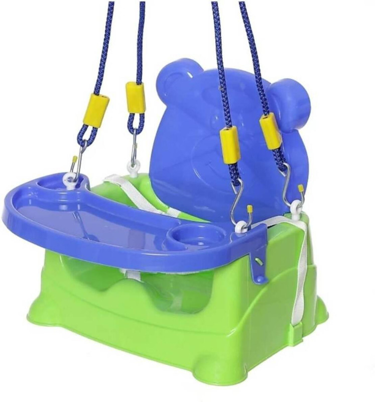 Childhood 6 in 1 Baby Foldable Booster chair, Swing, Bather, Car Seat, Baby Seat, Feeding Chair Multipurpose chair for 6-36 Months upto 25kg (Green, Blue)(Green, Blue)