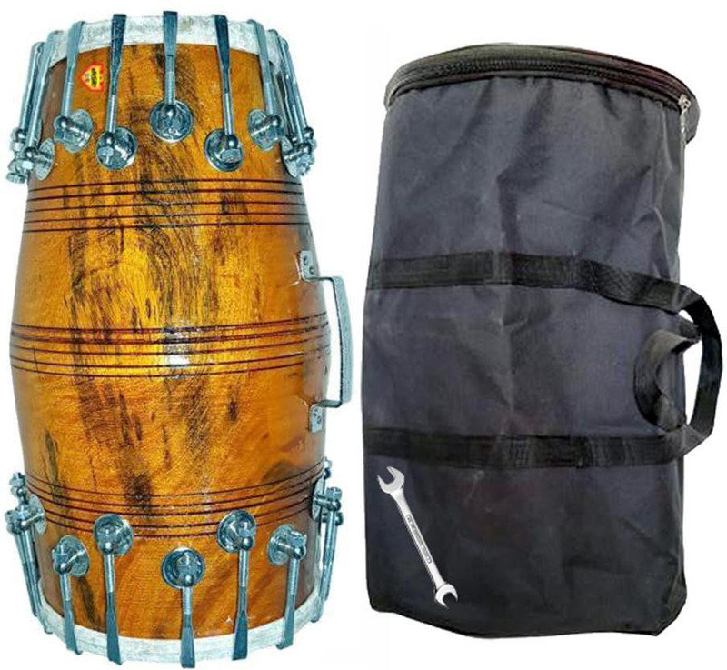 RR Musical RRMuSical Best Quality Dholak 0010 Nut & Bolts Dholak(Orange)