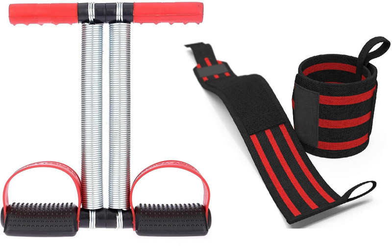 LIVOX Quality Tummy Trimmer with Thumb Loop Wrist Wraps Pair for Weightlifting (Fitness combo) home workout Fitness Accessory Kit Kit