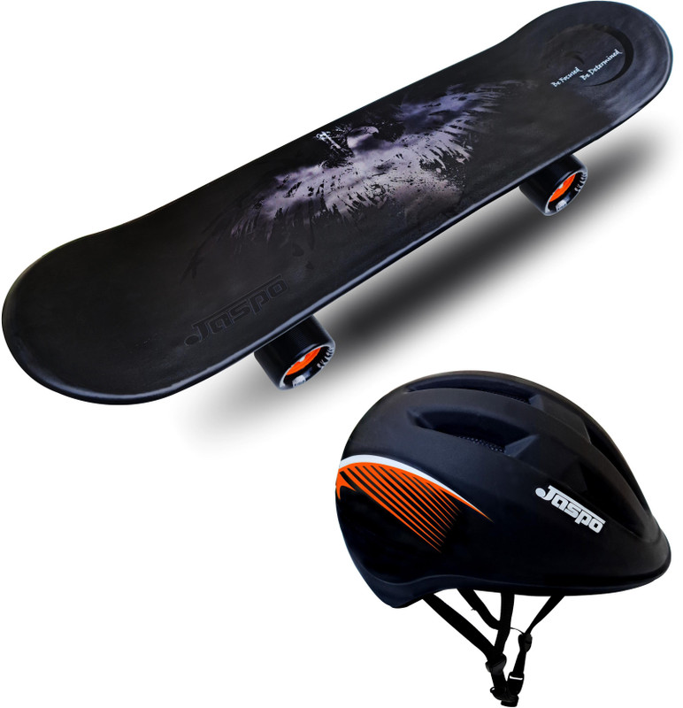 Jaspo Power Kids Pro 26" inches Skateboard, Helmet, Knee, Elbow, Wrist Guard for Beginners Boys & Girls (6 Years & Above) Skating Kit