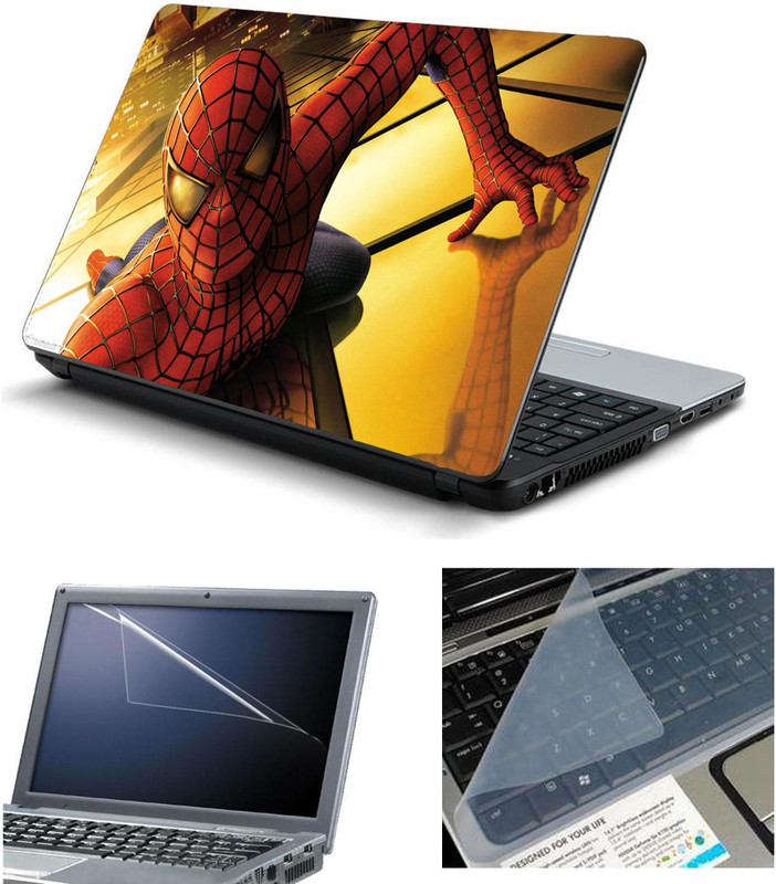 Advik Arts 3in1 Spiderman (16) Laptop Skin Sticker with Screen & Key Guard for All Laptop & Notebook upto 15.6" inches Combo Set(Multicolor)