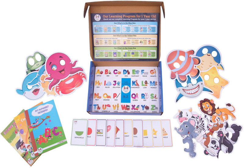 Enjunior Box Babies Learning Game Combo For 1,2 Years Old Boys/Girls Toddlers, Educational Activity Toy Birthday Gift Set Of 2(Multicolor)