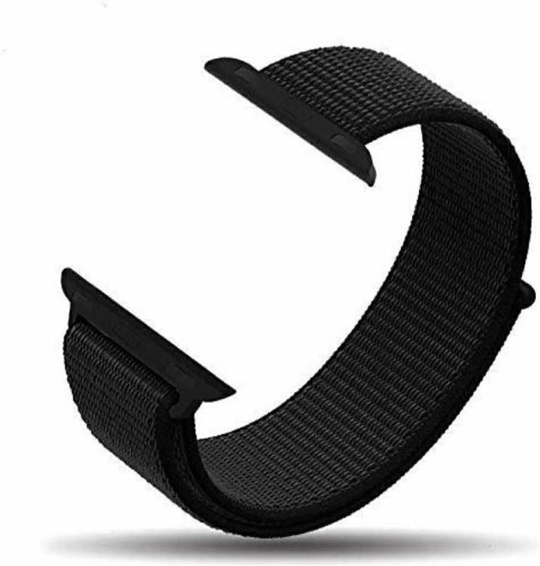 MobilePlanet APPLE WATCH NYLON BAND COMPATIBLE WITH APPLE WATCH SERIES 4/3/2/1(SIZE 42MM/44MM) NYL #12 Smart Watch Strap(Black)