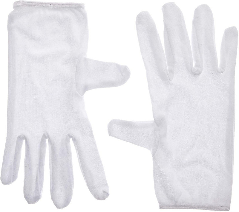 MYYNTI Men and Women Cotton Hand Gloves Driving Protection from Sun Burns, Pollution Diving Gloves(White)