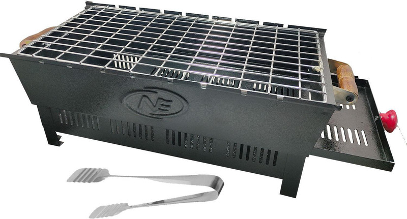 NE GRILLS MiniPortableCharcoalBBQGrillForhome&picnicUse with 8 Skewer Charcoal Grill(Portable)