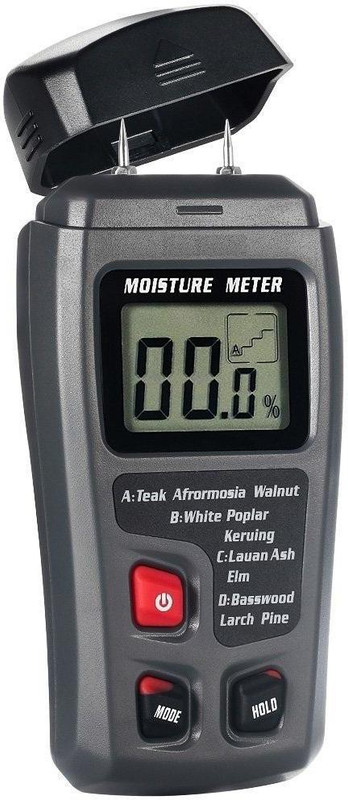 GoodsBazaar MT-10 Wood Moisture Meter Black Colour Professional LCD Digital Wood Moisture Meter WM-101 MD 2G Timber Damp Detector Tester 5%-40% Digital Wood Moisture Meter 2-Pin Md2g WM101 MT10 Timber Detector Bamboo Damp Tester Hygrometer Humidity Analyzer With Lcd Display To Measure The Percentage