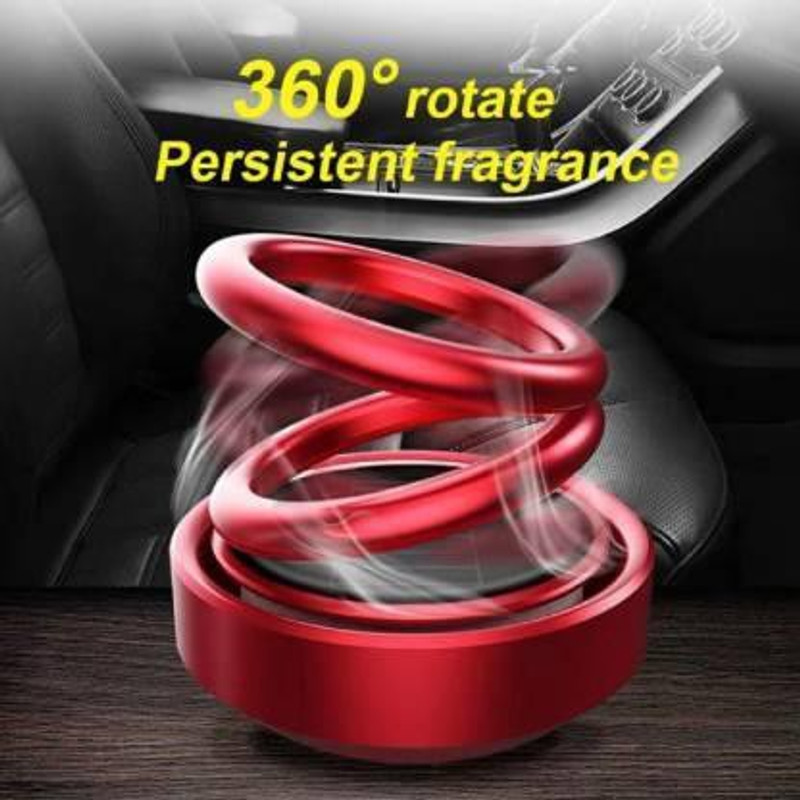 Pepino Room Decoration Perfume Air Fresher Car Air Fragrance with Double Ring Rotating Car Aromatherapy Home Office Air Fresher Decoration Perfume Diffuser Trending Car Freshener Portable Car Air freshener Humidifier