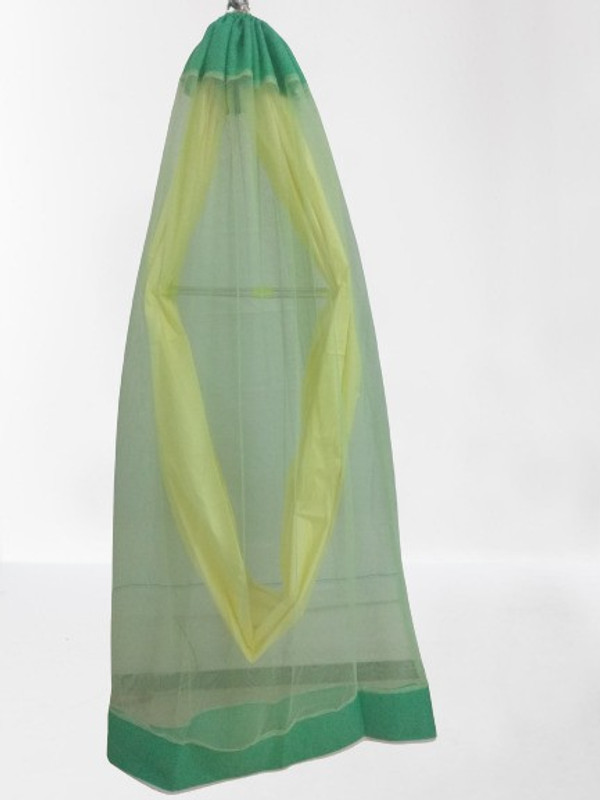 SUSI Cotton Kids Baby Cradle Cloths with Mosquito Ne Mosquito Net (GREEN) Cotton Washable Kids Mosquito Net(Green, Ceiling Hung)