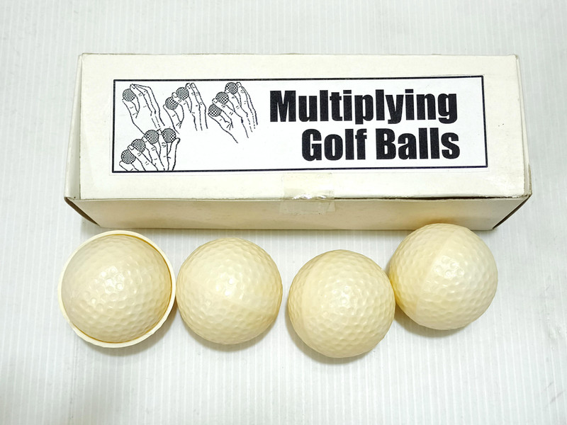 A SARKAR MAGIC WORLD MULTIPLYING GOLF BALL MAGIC / BALL MANIPULATION MAGIC / MULTIPLYING BALL MAGIC GAG TOY Gag Toy(OFF WHITE)