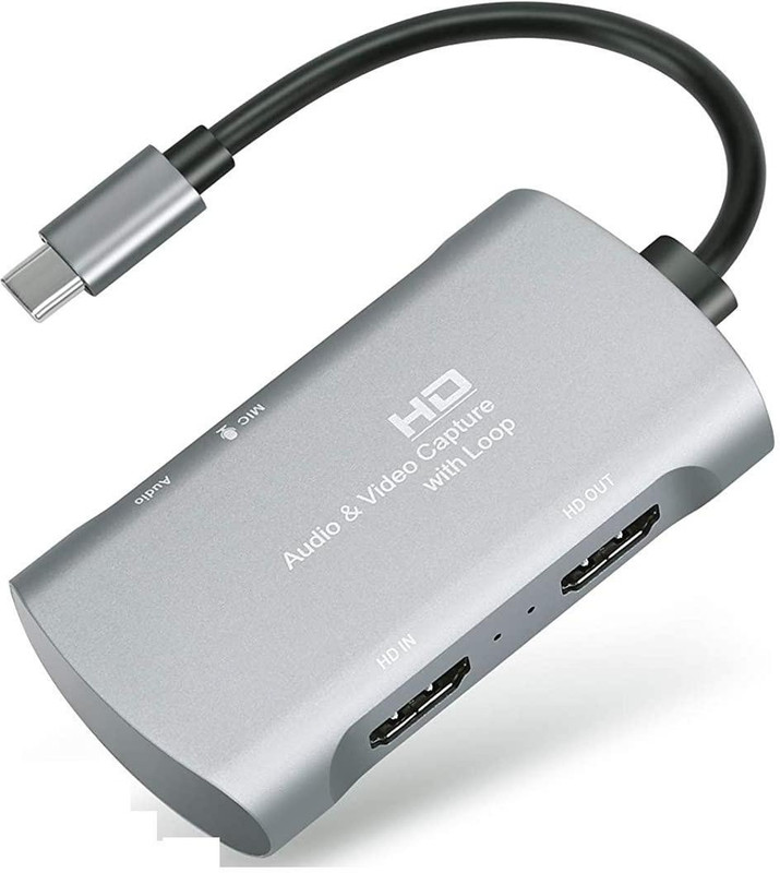 microware  TV-out Cable USB Audio Capture Card(Grey, For Mobile)