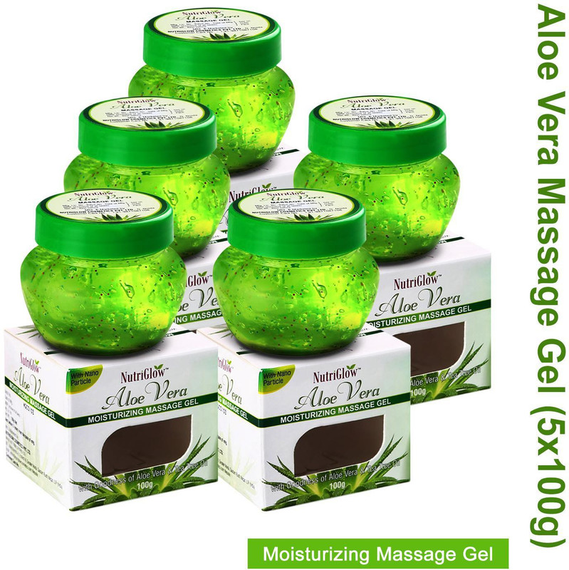 NutriGlow Alora Moisturizing Massage Gel 100gm Pack of 5(100 g)