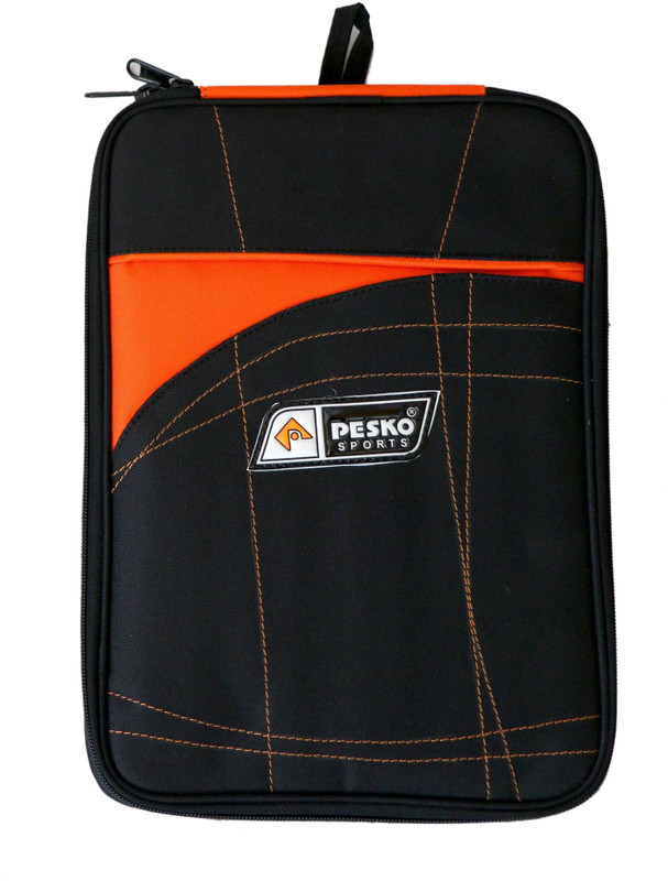 Pesko Table Tennis Bat Cover With Full Padding (Pack Of 1) Bat Cover L(Black, Green)