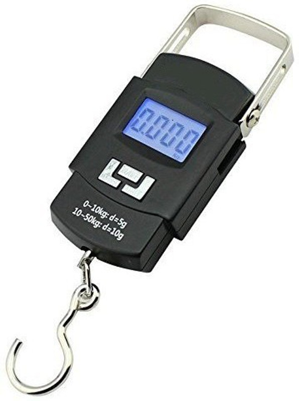 RainSound Portable Electronic Handheld Hanging Luggage 50Kg Weighing Scale(Black)