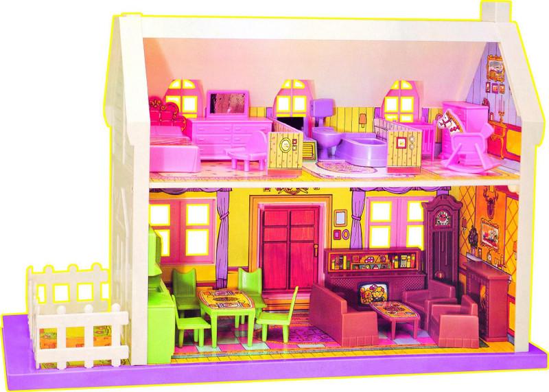 Mamma Mia DOLL HOUSE FOR GIRLS DOLL WITH DOLL HOUSE(Multicolor)