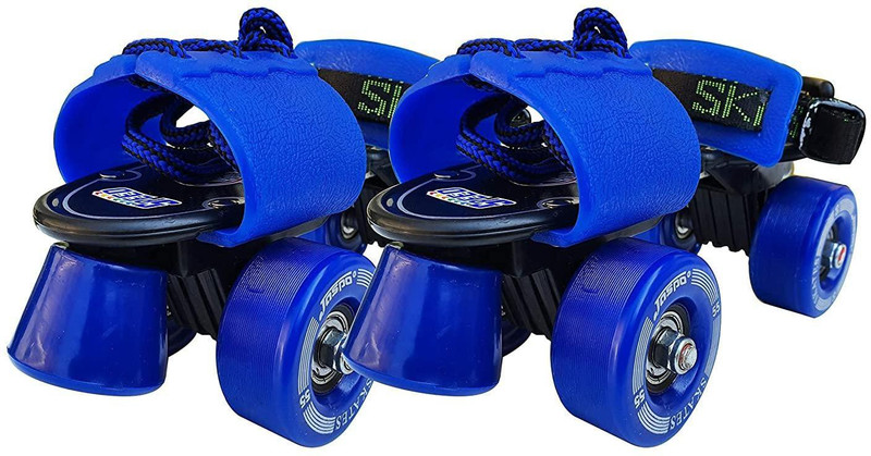 Jaspo Kids G-Force Junior Adjustable Roller Skates Quad Roller Kids(Adjustable, Intermediate, Beginner, Blue)