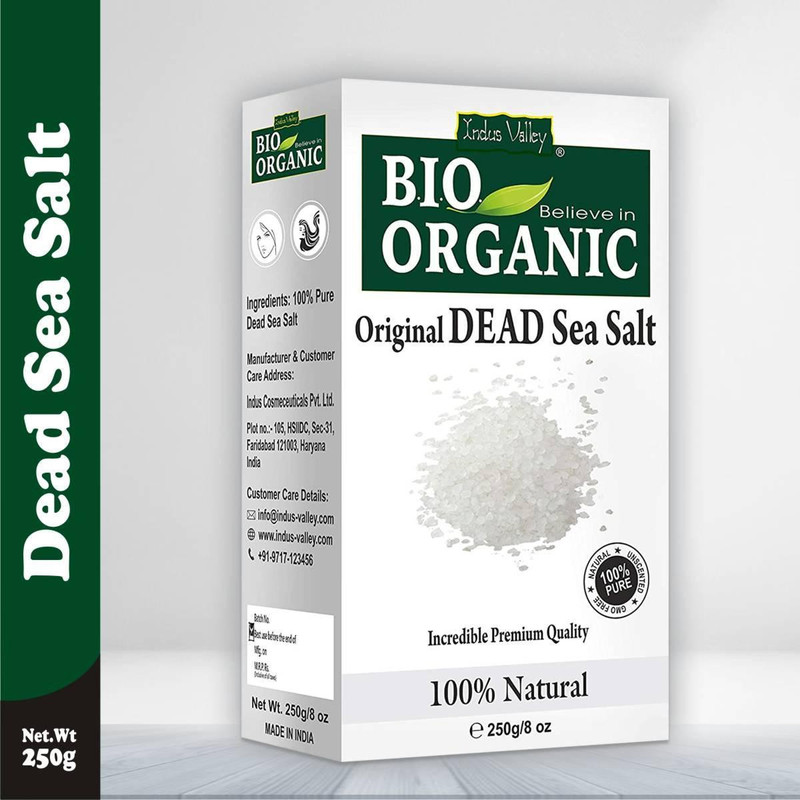 Indus Valley 100% Natural Premium Quality Dead Sea Salt 250 Gm(250 g)