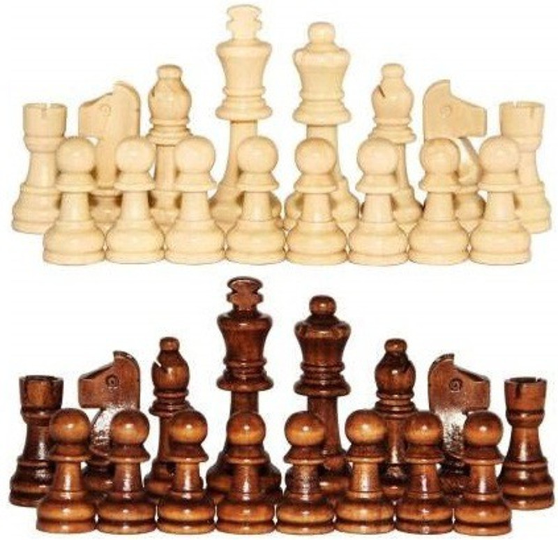 Spocco 3" Wooden Chess Coins Weighted Best for use with Chess Board 16" Wood Board Game Accessories