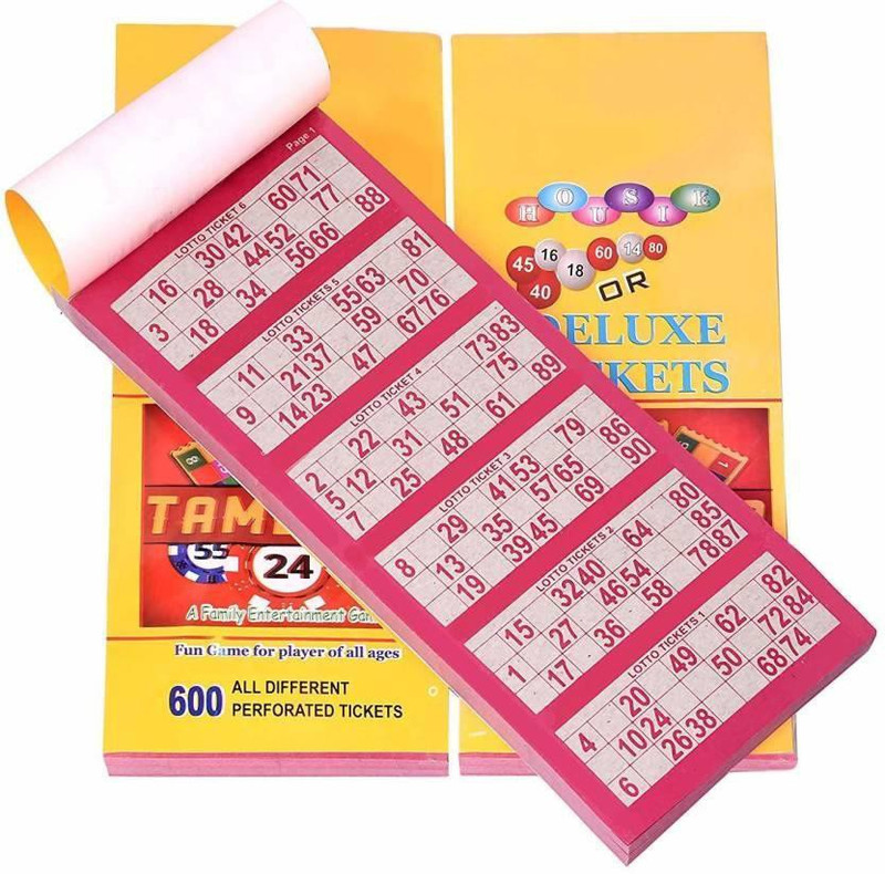 livo Tombola Ticket 600 ticket Book Multi Colored Easy Cut Paper Board Game Accessories