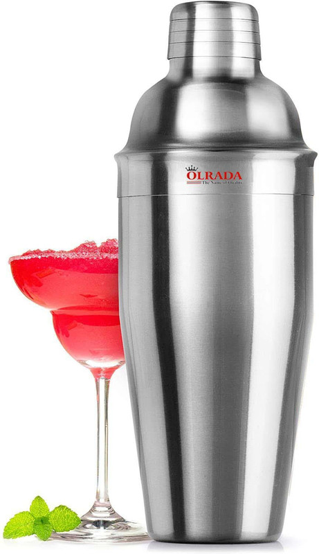 Olrada 650 ml Stainless Steel Cocktail Shaker(Silver)