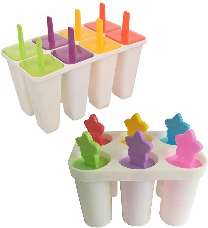 HighClaire HighClaire Ice Cube Tray Set (Pack of 02) Multicolor Plastic Ice Cube Tray(Pack of2)