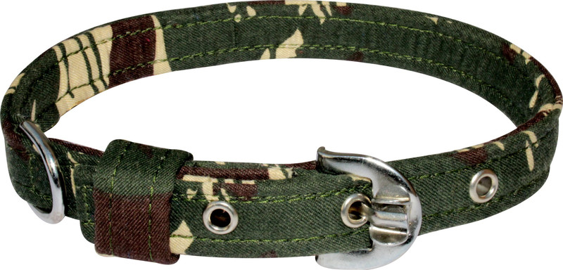 BODY BUILDING Premium Quality Nylon 3D Military Printed 1 inch Dog Collar Belt, Dog Belt Neck Size 42 cm to 54 cm Dogs 1.5m Lengthy Dog Collar & Leash(Medium, Green Military Belt 1 inch)