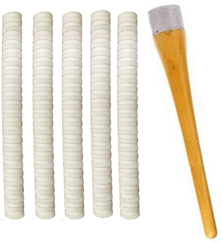 Owlix Pack of One Wooden Cone (Gripper) + 2 Cricket Bat White Grip(Pack of 3)