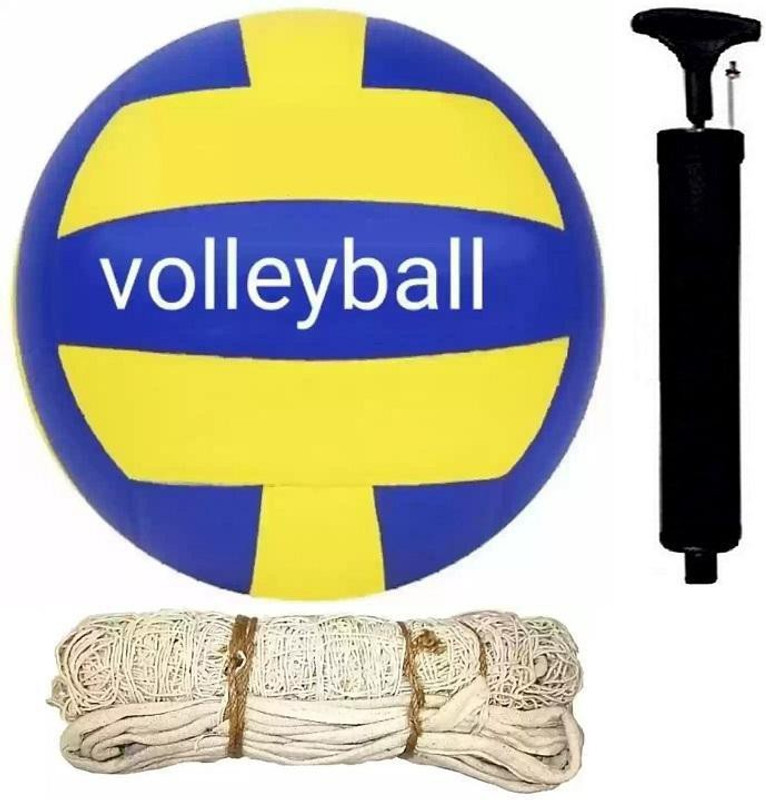 RIDDHI SIDDHI CLASSIC VOLLEY BALL + COTTON NET + PUMP Volleyball Kit