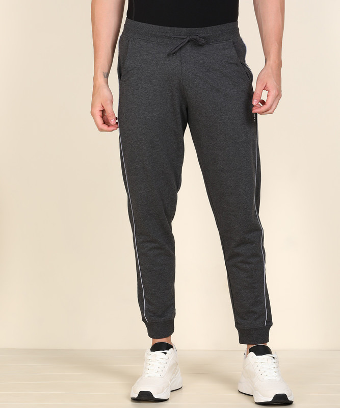 VAN HEUSEN Solid Men Grey Track Pants VAN HEUSEN Solid Men Grey Track Pants