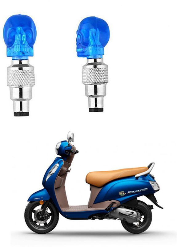 HYBRIDS COLLECTION Plastic Tyre Valve Cap for Bike(Skull)