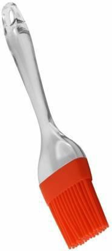 ATARC Silicone Barbecue Oil Brush, Silicone Basting Pastry Brushes, for Cooking BBQ Meat Cakes Pastries Butter Kitchen, Heat Proof, Dishwasher Safe Flexible Easy Clean, BPA Free Color:Red Silicone, Plastic Flat Pastry Brush(Pack of 1)