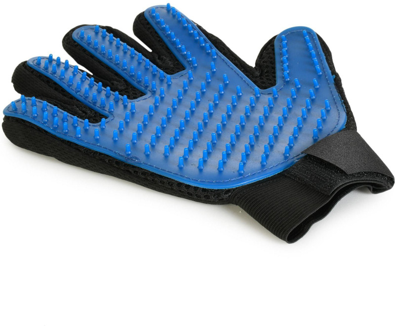 chullbull pet products Finger Design Gentle Deshedding Brush Glove for Dog & Cat with Long & Short Fur Grooming Gloves for Dog, Cat, Horse, Donkey, Monkey, Pony, Rabbit, Cow(Multicolor, Fits All)
