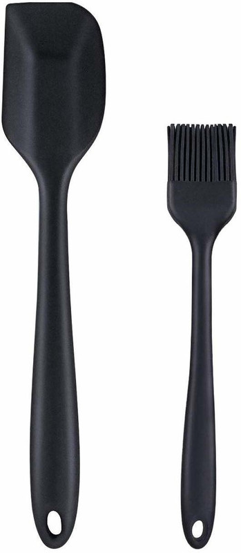 Flipkart SmartBuy Kitchen Utensil Pro-Grade Silicone Spatula B_F 2pcs Black Non-Stick Spatula(Pack of 2)