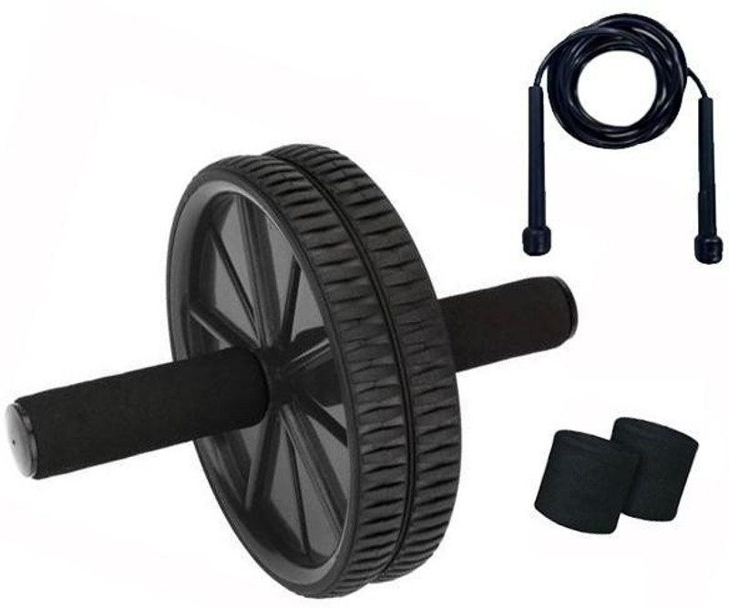 L'AVENIR FITNESS Ab Wheel Exerciser + Wristband + Jump Rope for Perfect Workout & Stamina Fitness Accessory Kit Kit
