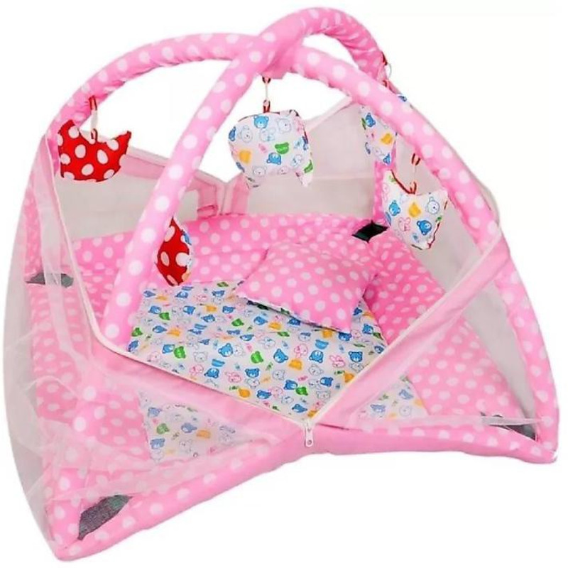kumar creation Mosquito net for 0-1 years old babies Nylon Washable Kids Mosquito Net(Pink, Tent)