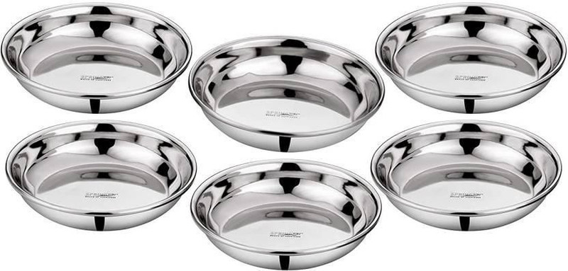 Lyticx Halwa Plate Rice Plates Quarter Plate(Pack of 6, Microwave Safe)