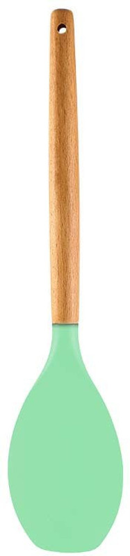 Woodtula Silicone Spatula Set Turner with Wooden Handle for Cooking, Red Set of 1 Wooden Spatula(Pack of 1)