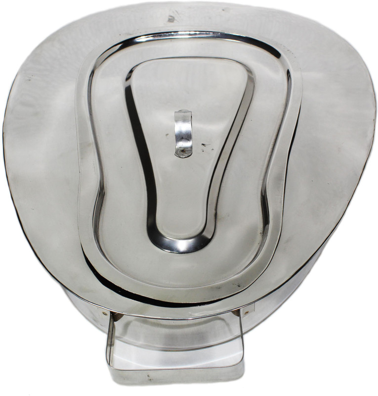Sarkar Enterprise Premium Quality Stainless Steel Bed Pan Urine Pot(200 ml Steel)