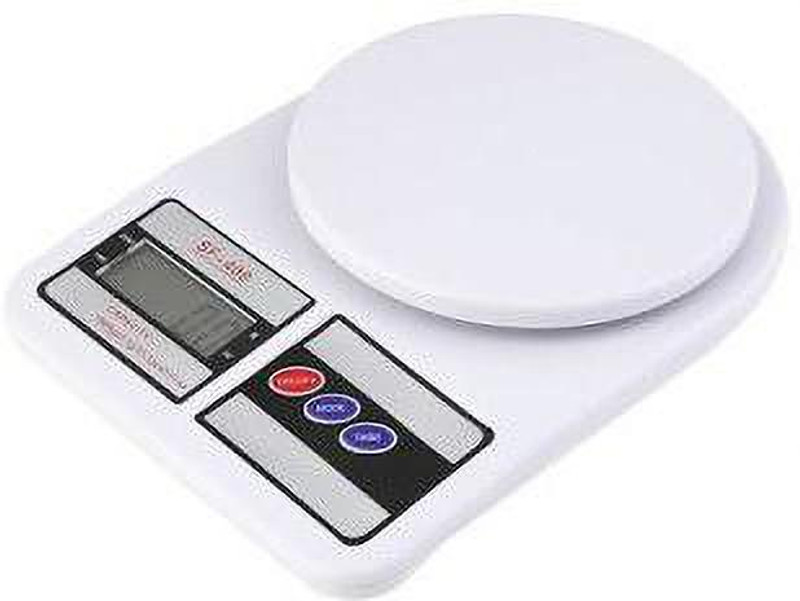 JIGGSTER STORE Multipurpose Portable Electronic Digital 10 Kg Kitchen Weight Scale Machine Measure for Measuring Fruits, Spice, Food and Vegetable Weighing Scale(White)
