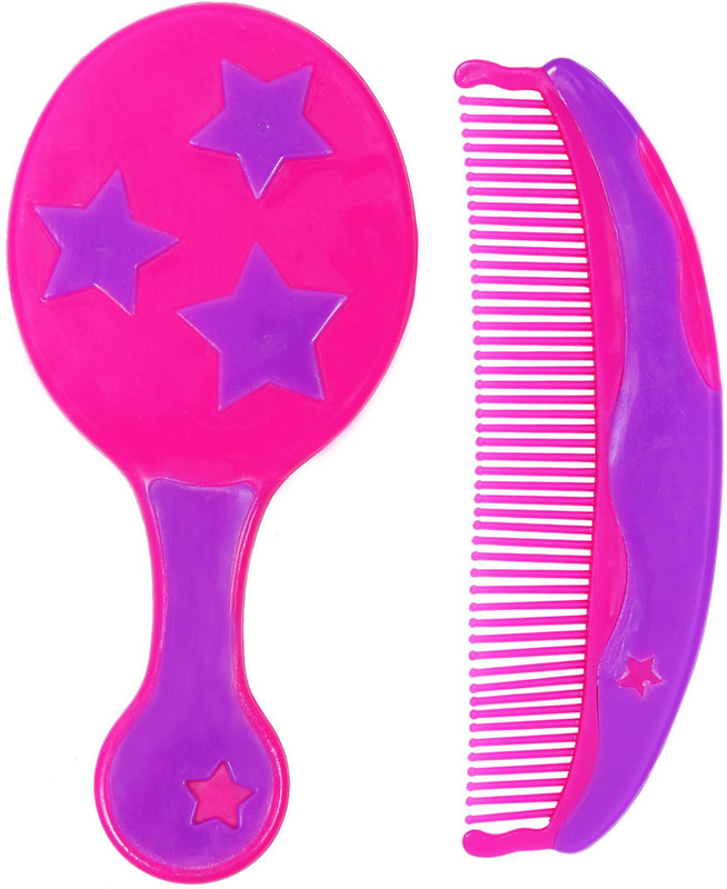 1st Step Baby Comb and Brush Set/Grooming Set with Soft Bristles(Pink)