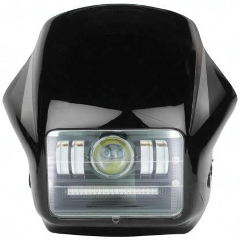 MK Mankrit LED Headlight Bike Headlight Grill(Black, Silver)