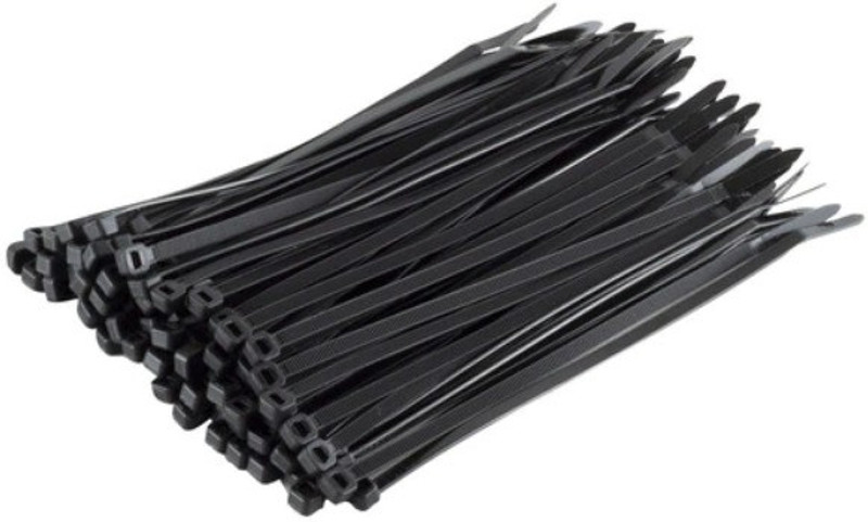 paruma 8 inch (200mm x 3.6mm) Nylon Standard Cable Tie(Black Pack of 100)