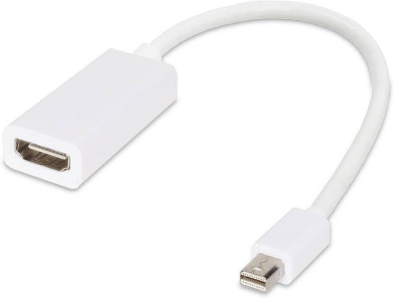 GIPTIP HDMI Cable 0.2 m Mini Display Port to HDMI Adapter (ThunderBolt)(Compatible with Macbook, Apple laptop, Computer, White, One Cable)