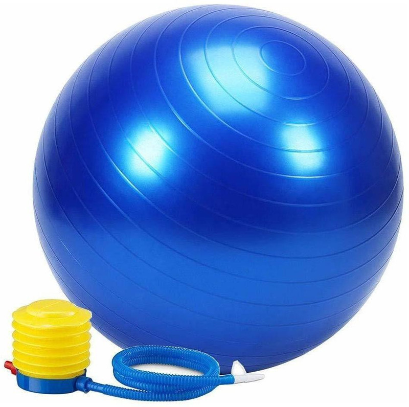 SOCHEP Gym Ball with Foot Pump Exercise Equipment for Home, Core Strength, Yoga, Fitness Gym Ball(With Pump)