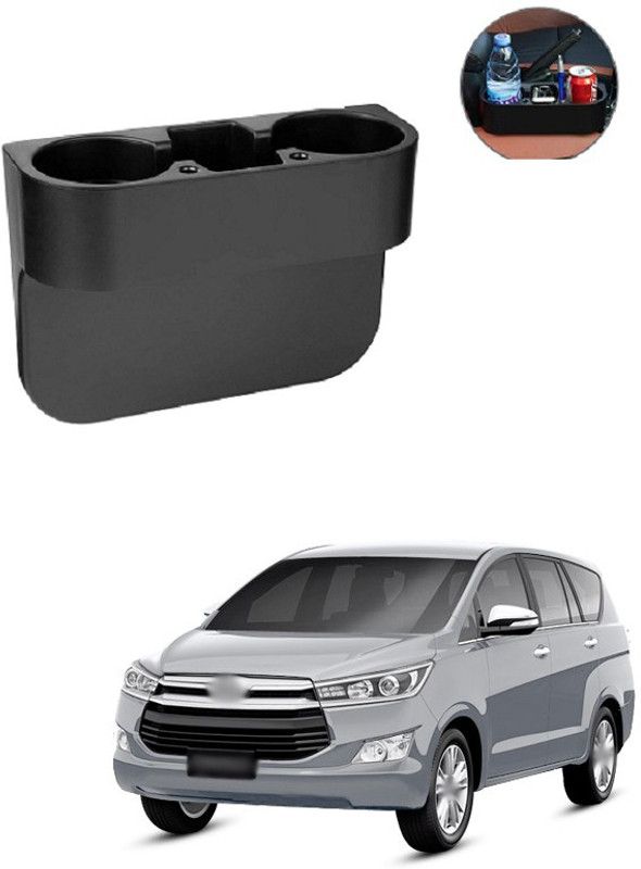 PRTEK Multifunctional Universal Car Cup Holder Inserts Images Bottle Organizer Seat Back Drinking Bracket Car Seat Wedge Water Bottle Double Cup Holder Cellphone Holder A67 Car Bottle Holder(PVC, Plastic)