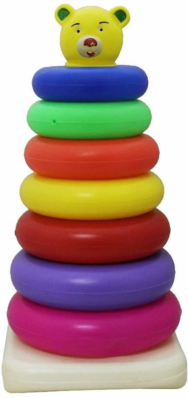 HK Toys Color Rainbow Stacking Ring Tower Blocks Toys for Baby Kids Toddler Infant(Multicolor)