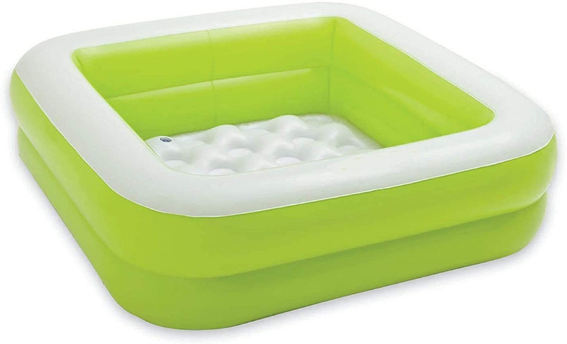 Dherik Tradworld Inflatable Play Box Pool Bath Tub for Babies 3FT Square Play Box Pool Bath Tub 1-5 Year 3 Feet (Multicolour)(Multicolor)